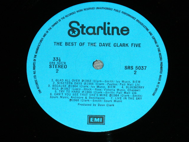 画像: THE DAVE CLARK FIVE - THE BEST OF ( Ex+++/Ex+++) / Late 1960's(1969?)  UK ENGLAND  ORIGINAL STEREO  Used LP 