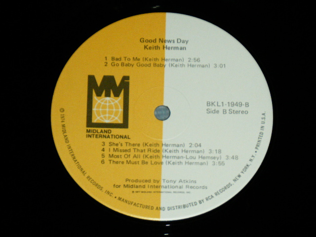 画像: KEITH HERMAN - GOOD NEWS DAY / 1977 US AMERICA ORIGINAL Used LP 