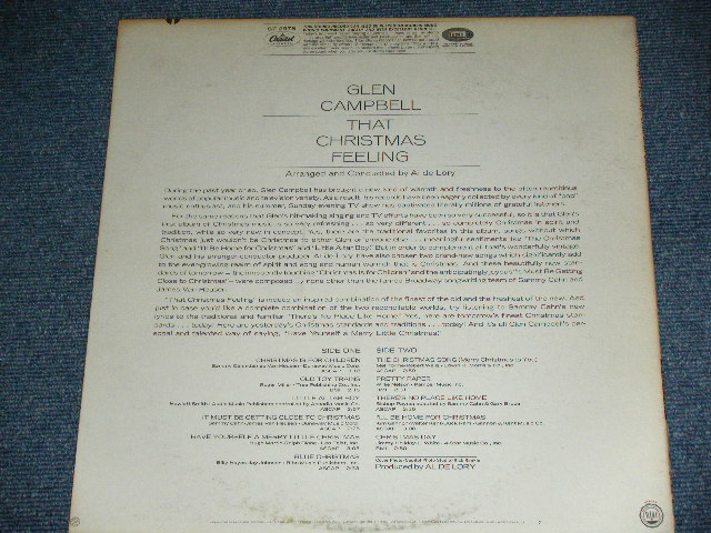 画像: GLEN CAMPBELL - THAT CHRISTMAS FEELING  / 1968 US AMERICA ORIGINAL "RAINBOW COLOR BAND Label"  STEREO  Used LP 