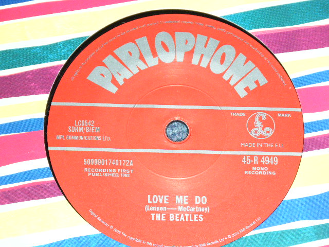 画像: THE BEATLES - LOVE ME DO & P.S.I LOVE YOU / 2012 UK ENGLAND Reissue Brand New 7"45 
