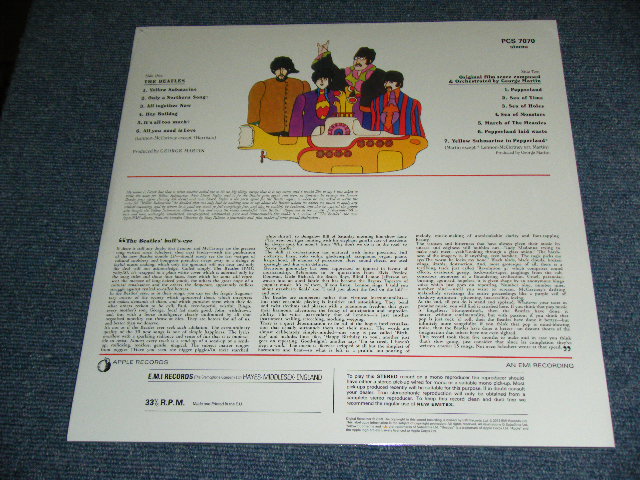 画像: THE BEATLES - YELLOW SUBMARINE (REMASTERED)(SEALED)  / 2012 UK ENGLAND / EUROPE REISSUE "180 Gram" "BRAND NEW SEALED" LP   