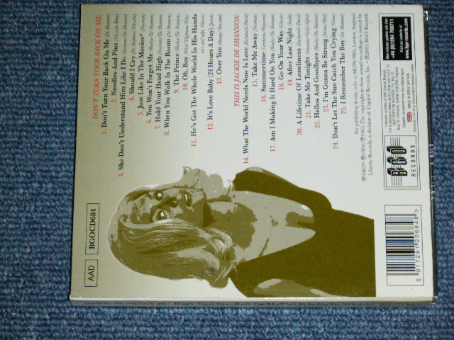 画像: JACKIE DeSHANNON DE SHANNON  - DON'T TURN YOUR BACK ON ME + THIS IS JACKIE DE SHANNON ( 2 in 1 )  / 2005 UK ENGLAND Used CD 