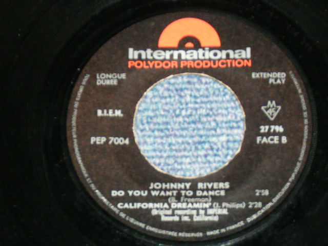 画像: JOHNNY RIVERS - IF I WERE A CARPENTER  ( EP ) / 1965 FRANCE ORIGINAL Used  7" EP With PICTURE SLEEVE