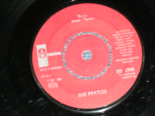 画像: THE BEATLES - TWIST & SHOUT  ( VG+++/VG+++ ) / 1964  SWEDEN ORIGINAL "RED Label" Used 7" Single 