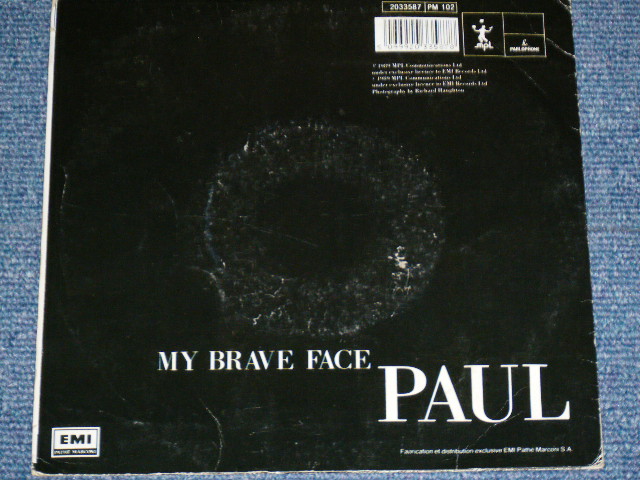 画像: PAUL McCARTNEY of THE BEATLES -  MY BRAVE FACE ( Ex+/Ex+++ ) / 1989  FRANCE ORIGINAL Used 7" Single  With PICTURE SLEEVE