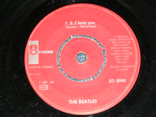 画像: THE BEATLES - FROM ME TO YOU ( Ex/Ex) / 1963  SWEDEN ORIGINAL "RED Label" Used 7" Single 