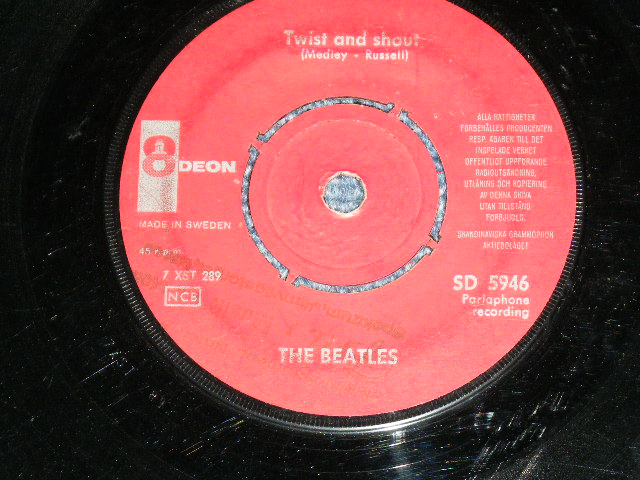 画像1: THE BEATLES - TWIST & SHOUT  ( VG+++/VG+++ ) / 1964  SWEDEN ORIGINAL "RED Label" Used 7" Single 