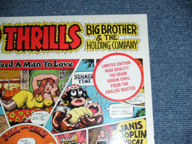 画像: BIG BROTHER & THE HOLDING COMPANY ( With JANIS JOPLIN ) - CHEAP THRILLS ( Straight Reissue )  / 1990's  US REISSUE 180 gram Heavy Weight  Brand New SEALED LP