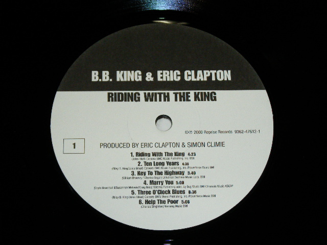 画像: B.B.KING  B.B. KING & ERIC CLAPTON - RIDING WITH THE KING / 2000 GERMAN  ORIGINAL  "Brand New"  LP  Limited Re-Import!!!! 