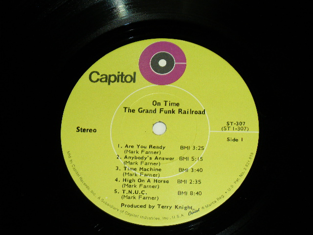 画像: 　GRAND FUNK RAILROAD  / GFR - ON TIME ( DEBUT ALBUM ; Ex+++/MINT-  ) /  1969 US AMERICA ORIGINAL Used LP 