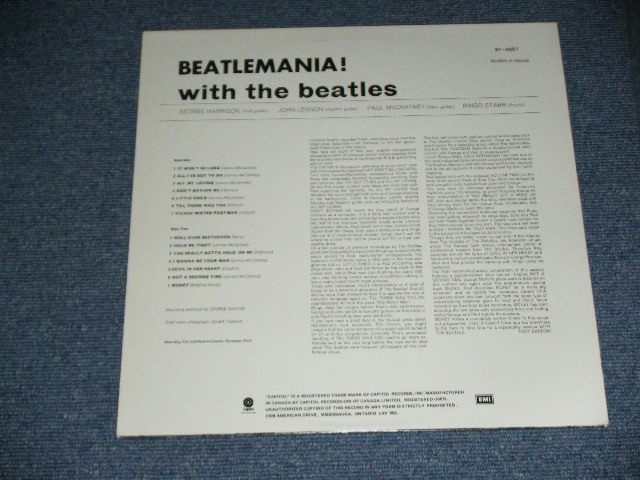 画像: THE BEATLES - BEATLEMANIA! WITH THE BEATLES ( CANADA Only JACKET : Ex+++/MINT- : Purple Label  )  / 1980s CANADA Reissue "PURPLE Label" Used LP  