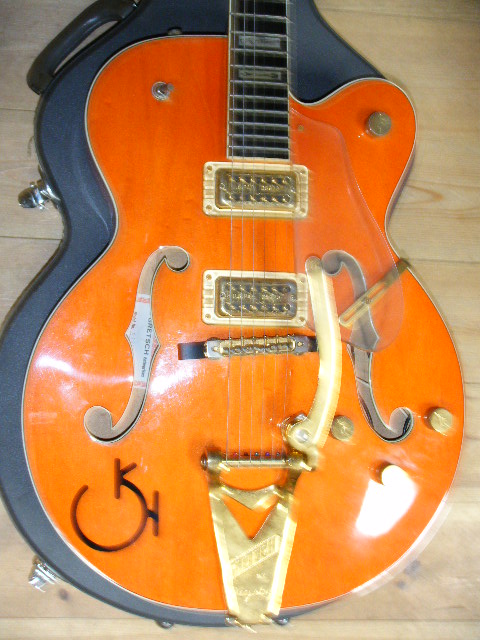 画像: GRETSCH グレッチ  6120W CHET ATKINS Model / 1994 USA AMERICA   w/BIGSBY & ORANGE COLOR & BLOCK Makers & All GOLD PARTS 