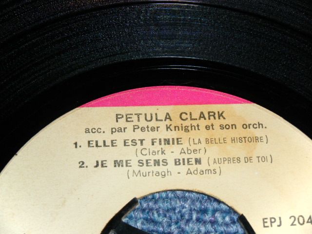 画像: PETULA CLARK  - ELLE EST FDINIE + JE ME SENS BIE( FOOTTAPPER ) +2  / 1962 ITALY ORIGINAL Used 7"EP 