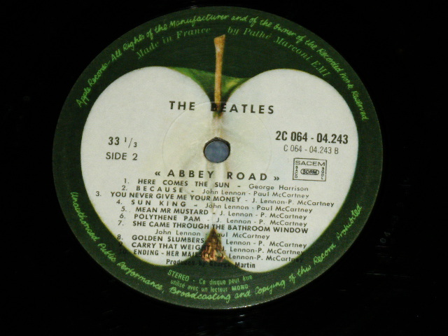 画像: THE BEATLES - ABBEY ROAD ( VG+++/Ex+ ) / 1969 FRANCE FRENCH Used LP