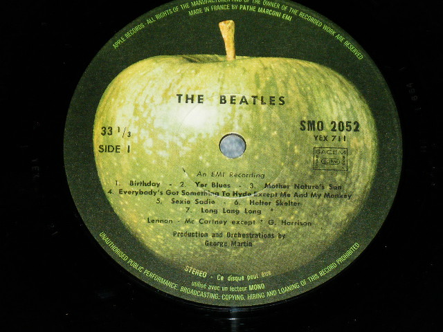 画像: THE BEATLES  - THE BEATLES ( WHITE ALBUM :  FRENCH Relaese GERMAN JACKET + FRENCH LP No.124156) / 1968 GERMAN+FRANCE ORIGINAL SIDE OPEN  Used STEREO 2 LP POSTER & PIN UPs All  Insetrs 