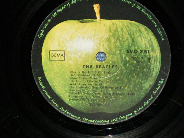 画像:  BEATLES  - THE BEATLES ( WHITE ALBUM :    No.0155959 ) / 1968 GERMAN  ORIGINAL TOP OPEN  Used STEREO 2 LP None POSTER & PIN UPs  