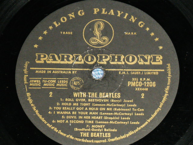 画像: THE BEATLES - WITH THE BEATLES ( Ex++/Ex) / 1963  AUSTRALIA ORIGINAL 1st Press "GOLD Parlophone" Label MONO Used LP