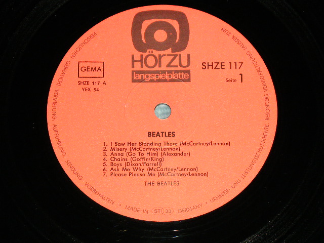 画像: DIE BEATLES - PLEASE PLEASE ME : DIE ZENTRALE TANZSHAFFE DER WELTBERUHMTEN VIER AUS LIVERPOOL ( Ex++/MINT- ) / 1973 Release Version  GERMAN ONLY Used LP 