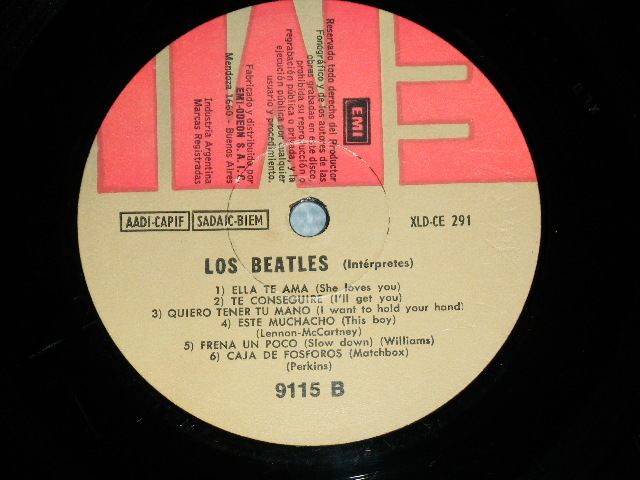 画像: THE BEATLES -　LOS BEATLES  ( STAGE Jacket :  Ex+/Ex+++ ) / 1970's ARGENTINA  Used LP