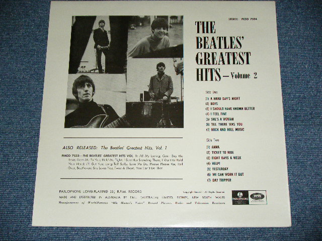 画像: THE BEATLES - THE BEATLES' GREATEST HITS VOL.2 ( Ex++/MINT-) / 1970's  AUSTRALIA 2nd Press? ORANGE LABEL ONE EMI Used LP