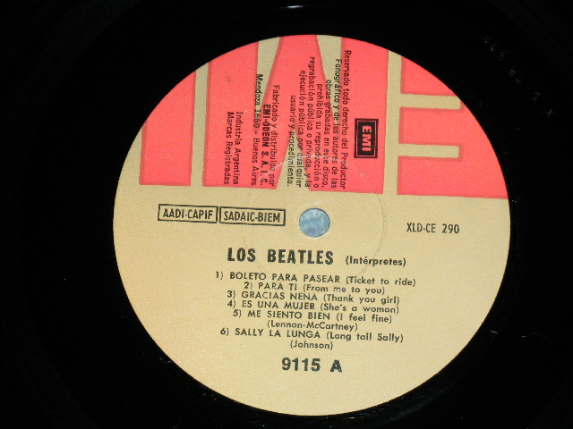 画像: THE BEATLES -　LOS BEATLES  ( STAGE Jacket :  Ex+/Ex+++ ) / 1970's ARGENTINA  Used LP