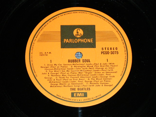 画像: THE BEATLES - RUBBER SOUL (Ex+++/MINT- ) / LATE 1970's AUSTRALIA ORANGE Label Used LP  with CUT OUTS 