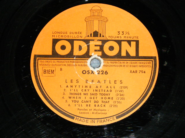 画像: BEATLES - 4 GARCONS PANS LE VENT ( A HARD DAYS NIGHT ) CHANSONS DU FILM ( Ex/Ex+ Looks: VG+++) /1964 FRANCE ORIGINAL "ORANGE LABEL" Used LP    
