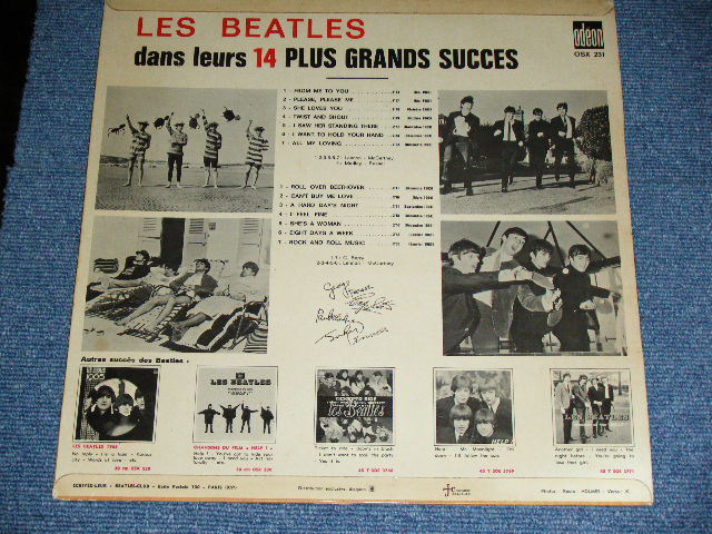 画像: THE BEATLES - DANS LEURS 14 PLUS GRANDS SUCCES (Ex++/Ex+) / 1965 FRANCE FRENCH ORIGINAL 'BLUE' LABEL  Used LP 