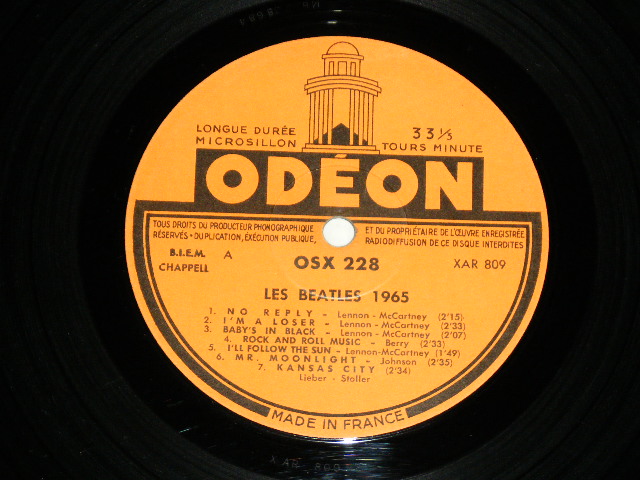 画像: THE BEATLES - 1965 ( FOR SALE ) ( Ex/Ex+  Looks: Ex+ ) /1964 FRANCE ORIGINAL "ORANGE LABEL" Used LP with INSTERTS & IRON PRINT     