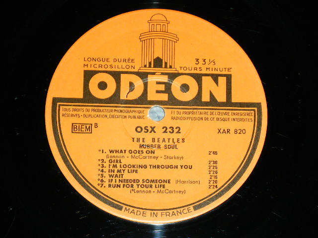 画像: BEATLES - RUBBER SOUL ( Ex/Ex++ ) )   / 1965 FRANCE ORIGINAL 'ORANGE' Label  Used LP 