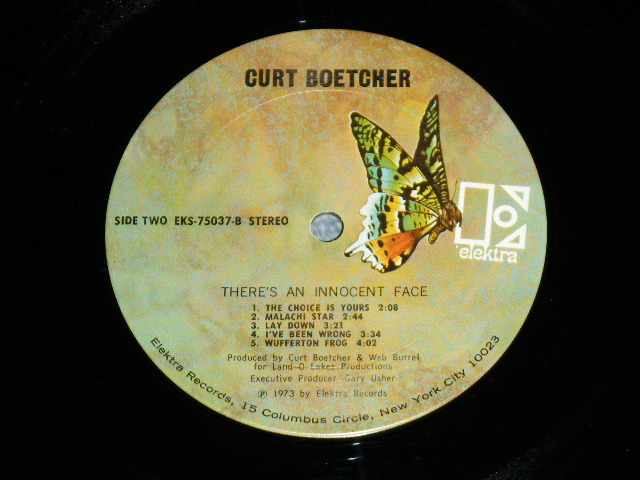 画像: CURT BOETTCHER  - THERE'S AN INNOCENT FACE ( with GARY USHER : Ex++/Ex+++ )  /  1973 US AMERICA ORIGINAL with INSERTS Used LP 