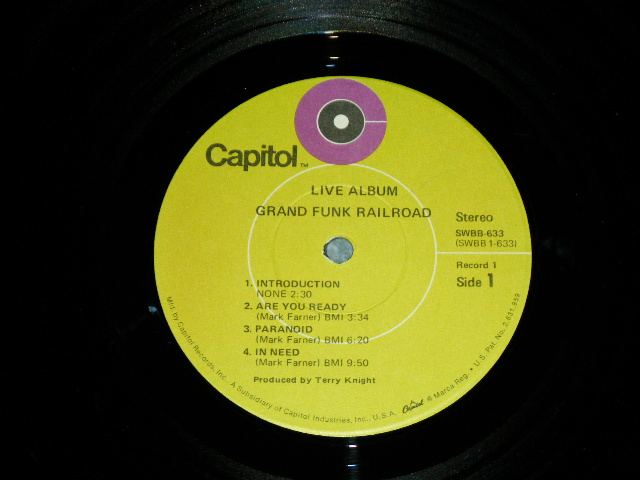 画像: GFR GRAND FUNK RAILROAD - LIVE ALBUM  ( With POSTER : GREEN  LABEL ) / 1970 US AMERICA ORIGINAL Used 2-LP  With POSTER