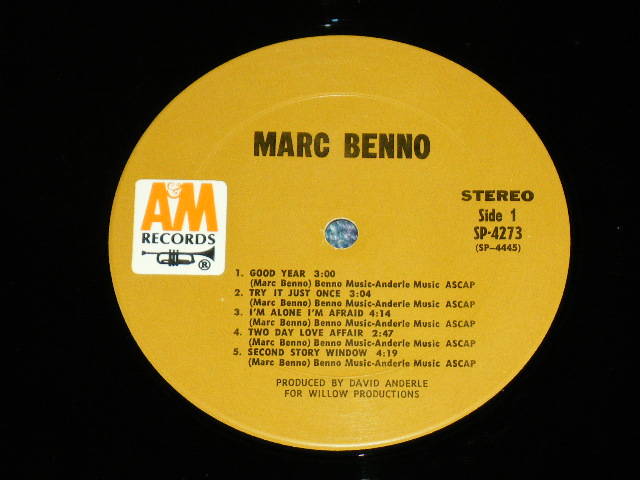 画像: MARC BENNO - MARC BENNO (On Guitar JERRY MCGEE of The VENTURES +BOOKER T.JONES+RY COODER +More ) ( Ex-/MINT- ) / 1970 US AMERICA ORIGINAL  Used LP 