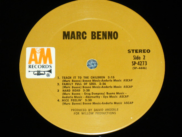 画像: MARC BENNO - MARC BENNO (On Guitar JERRY MCGEE of The VENTURES +BOOKER T.JONES+RY COODER +More ) ( Ex-/MINT- ) / 1970 US AMERICA ORIGINAL  Used LP 