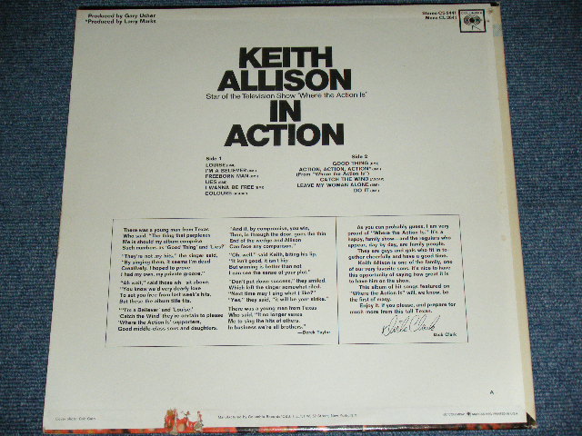 画像: KEITH ALLISON  ( Produced by GARY USHER ) - IN ACTION ( Ex+++/MINT- ) / 1967 US AMERICA ORIGINAL "360 SOUND" Label  Used LP 