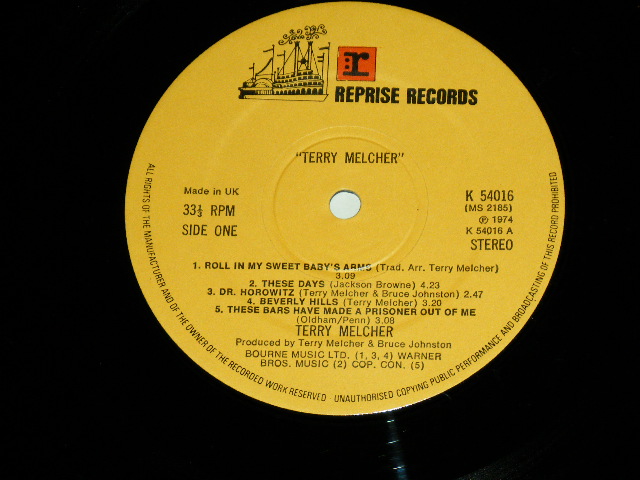 画像: TERRY MELCHER - TERRY MELCHER (Ex+++/MINT- CUT OUT) / 1974 UK ENGLAND  ORIGINAL Used LP 