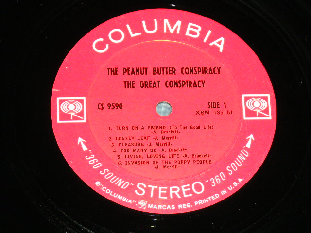 画像: THE PEANUT BUTTER CONSPIRACY ( GARY USHER Works ) - THE GREAT CONSPIRACY ( Ex++/Ex+++ ) /  1968 US AMERICA ORIGINAL 360 SOUND Label STEREO Used LP 