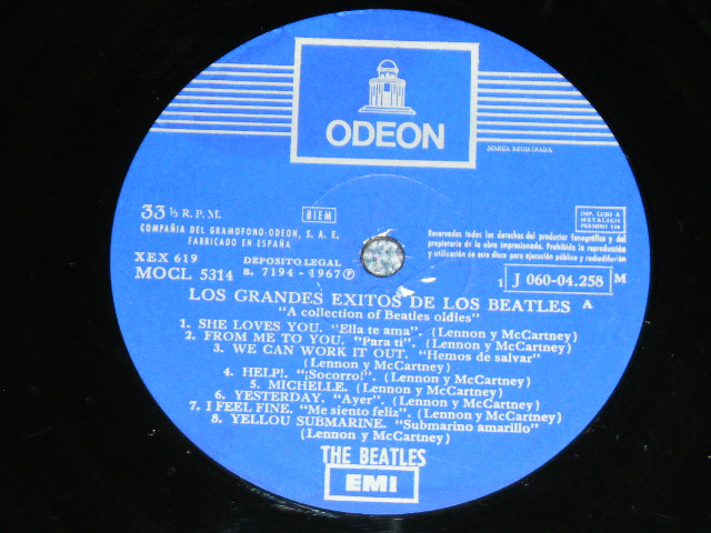 画像: THE BEATLES - A COLLECTION OF BEATLES OLDIES  ( Ex/Ex+ ) / 1969 to 1970 SPAIN "ODEON & One EMI Dark Blue With SILVER Print Label" MONO Used LP 