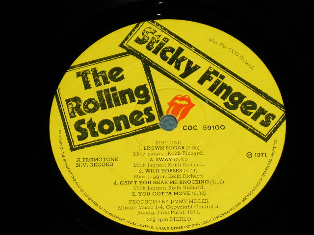 画像: The ROLLING STONES - STICKY FINGERS ( Matrix No. A4/B3 Ex+/Ex+++ ) / 1971 UK ENGLAND  ORIGINAL "ZIPPER COVER" Used LP 
