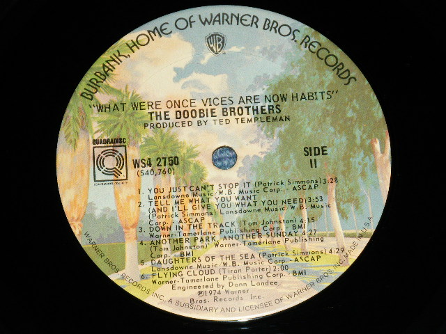 画像: DOOBIE BROTHERS  - WHAT WERE ONCE VOICES ARE NOW HABITS / 1974 US AMERICA ORIGINAL QUAD 4 CHANNEL Used LP 