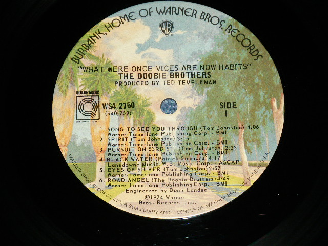 画像: DOOBIE BROTHERS  - WHAT WERE ONCE VOICES ARE NOW HABITS / 1974 US AMERICA ORIGINAL QUAD 4 CHANNEL Used LP 