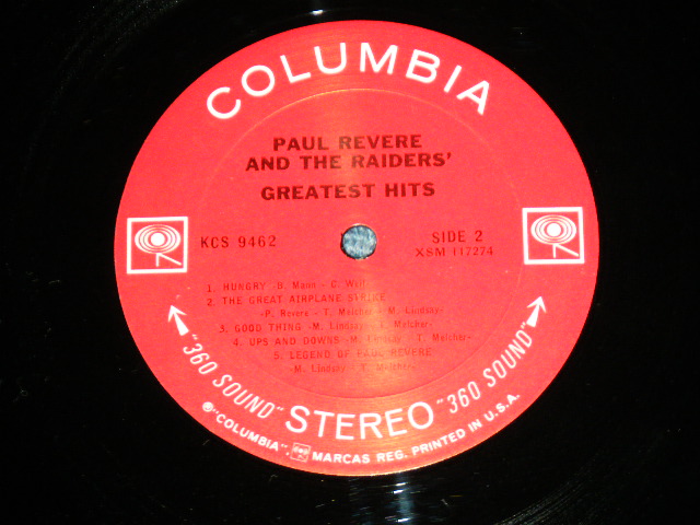 画像: PAUL REVERE & THE RAIDERS  ( Produced by TERRY MELCHER ) - GREATEST HITD ( With COLOR Booklet : MINT-/MINT- ) / 1967 US AMERICA ORIGINAL "360 SOUND" Label STEREO Used LP 