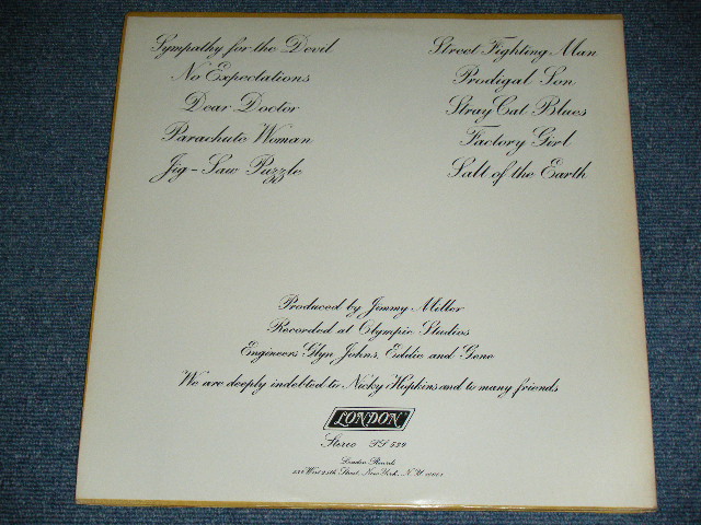 画像:  THE ROLLING STONES - BEGGARS BANQUET ( MATRIX # A) B-1 ZAL-8476-1  /B) C-1 ZAL-8477-1 : Ex+++/MINT- ) / LATE 1970's US ORIGINAL Reissue  Non-Credit Back Cover  Used LP 