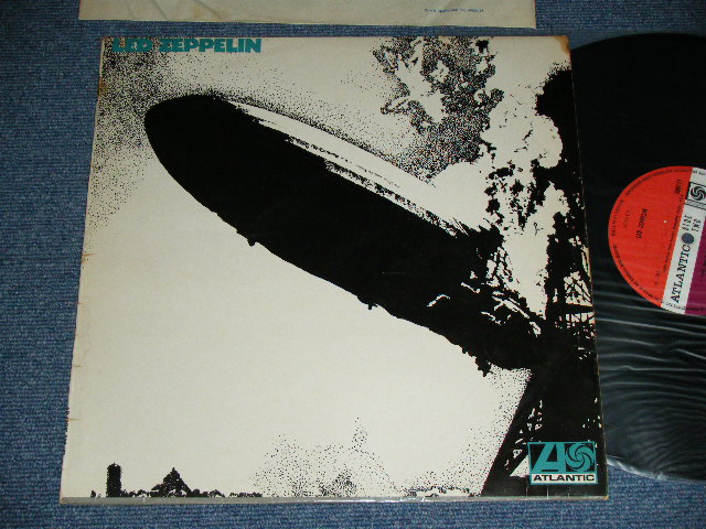 画像: LED ZEPPELIN - LED ZEPPELIN I ( 1st Press TURQUOISE Sleeve )( Matrix Number A) 588171 A//1 : B) 588171 B//1 Uncorrected NUMBER) (Ex/Ex++)  / 1969 UK ENGLAND ORIGINAL 1st Press "RED & PLUM Label" Used L