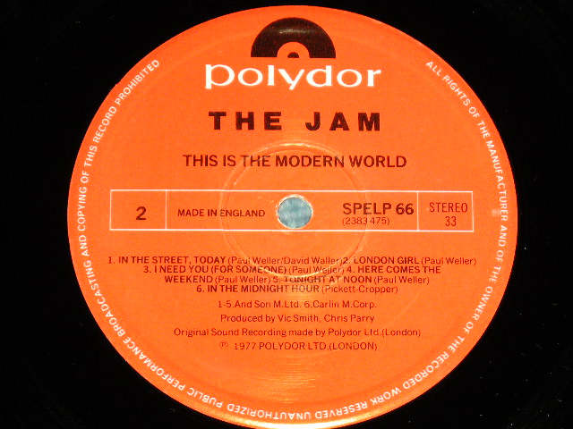 画像: THE JAM - THIS IS THE MODERN WORLD  / Mid 80's  UK Reissue Used LP 