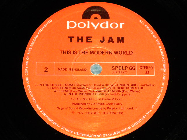 画像: THE JAM - THIS IS THE MODERN WORLD  / Mid 80's  UK Reissue Used LP 