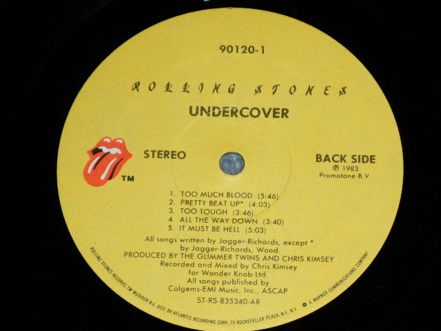画像:  THE ROLLING STONES - UNDERCOVER OF THE NIGHT ( Complete Sticker on Front Cover+Original Inserts : MINT/MINT- ) / 1983 US AMERICA ORIGINAL Used LP 