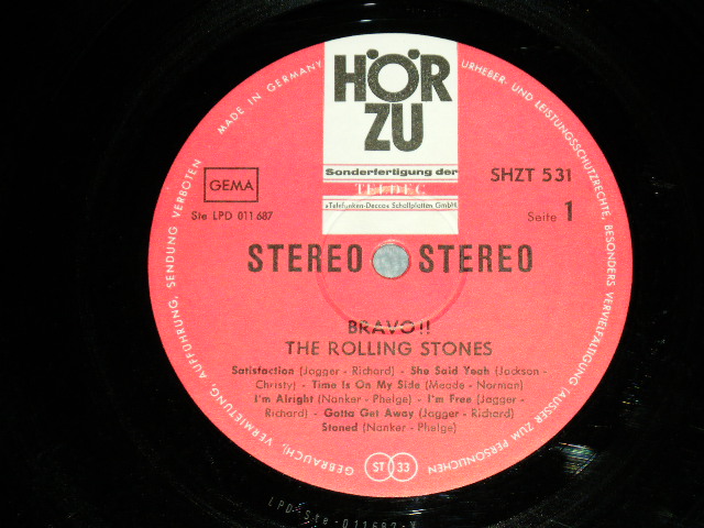 画像: ROLLING STONES - BRAVO ( VG/VG+++ )  /  1965 WEST GERMAN GERMANY ORIGINAL Used LP 