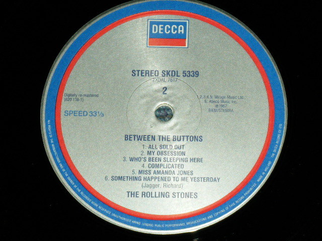 画像: ROLLING STONES - BETWEEN THE BUTTONS ( Ex+++/MINT- )  /  1980's UK ENGLAND  Reissue Used LP 
