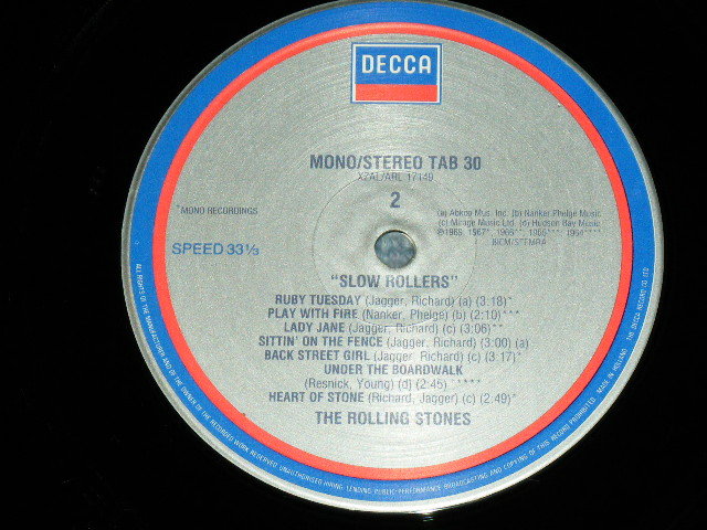画像: ROLLING STONES - SLOW ROLLERS  ( Ex+++/MINT- )  /  1981 UK ENGLAND ORIGINAL  Used LP 